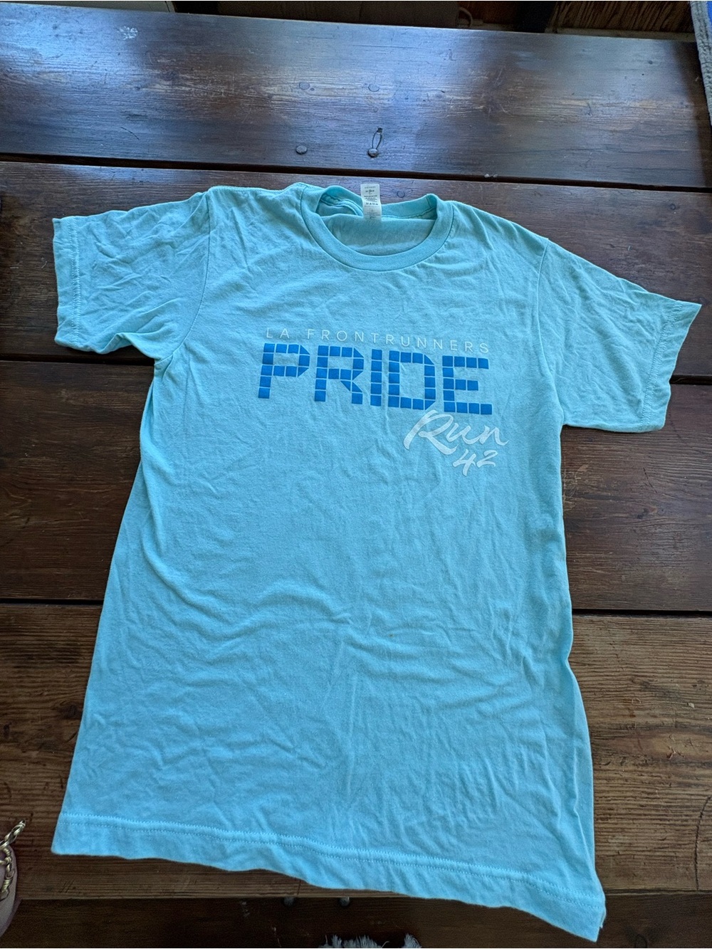 Tultex Light Blue PRIDE Run 42 Graphic Tee